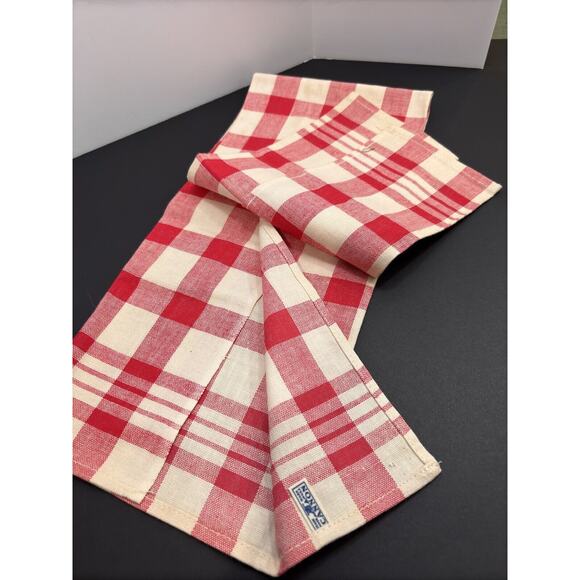 Vintage CANNON Red Plaid New old Stock, Kitchen Towel Rustic Farmhouse Country - Picture 1 of 10